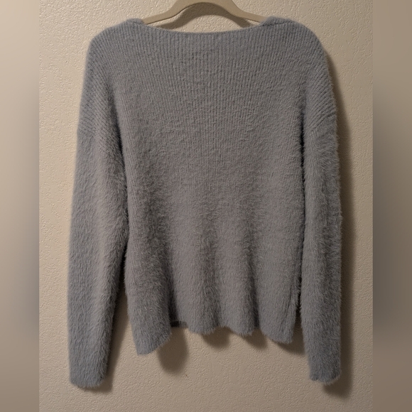 Forever 21 Cozy Oversized V-Neck Sweater in Soft Blue - Picture 3 of 6